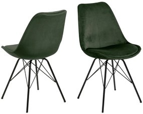Actona 2x Jedálenská stolička Eris - zelená / čierna