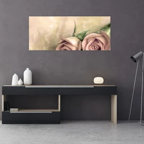 Obraz - Jemné ruže (120x50 cm)