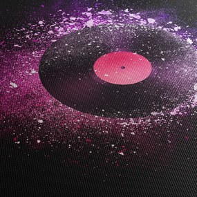 Obraz - Vinylová doska v ružovo-fialových (120x50 cm)