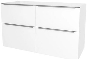 Mereo, Mereo Mailo, kúpeľňová skrinka 121 cm, chróm madlo, Multidecor, Biela Arctic, MER-CN593SBIAA