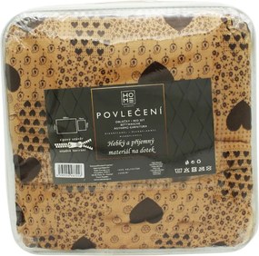 HOME ELEMENTS Mikroflanelové obliečky na jednolôžko, Srdce