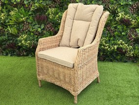 Záhradné ratanové kreslo KINGSTON prírodné