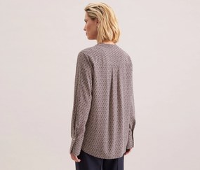 Tunika Seidensticker z viskózy, celoplošná potlač v kombinácii krémovobielej a purpurovočervenej