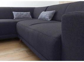 Antracitová rozkladacia/s úložným priestorom rohová pohovka (ľavý roh/do L) Classy Sophie – Miuform