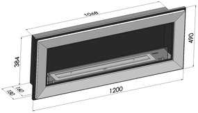 SIMPLE FIRE FRAME 1200 INOX