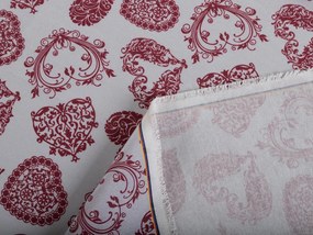 Biante Dekoračný záves PML-095 Vínové srdcia na sivom 145x230 cm