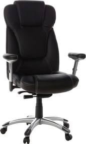 XXXLutz KANCELÁRSKE KRESLO, vzhľad kože, strieborná, čierna MID.YOU - Online Only kancelárie - 001918005901