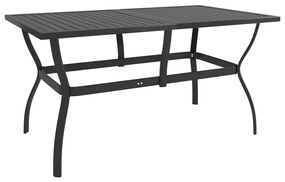 vidaXL Záhradný stôl antracitový 140x80x72 cm oceľ