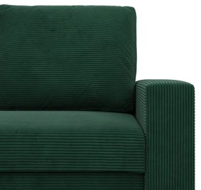 Rohová rozkladacia sedačka NEO Poso fľaškovo zelená