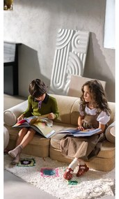 Svetlohnedá menčestrová detská pohovka 132 cm Settee – Wigiwama