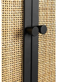 Čierny ratanový regál na víno Guuji - White Label