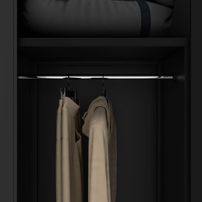 Hospodárska skriňa uzamykateľná čierna DAWID D600 900 x 1850 x 600 mm