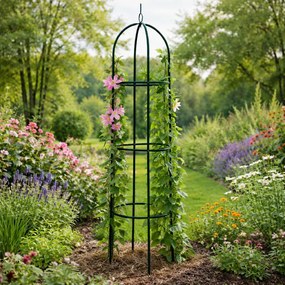 Záhradný obelisk pre kvety BestBerg BBFA-1010 / 190 × 40 cm / zelená