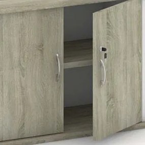 Nadstavba 2-dverová MIRELLI, 800 x 400 x 600 mm, biela/dub sonoma