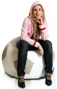 Sedací vak lopta sport l ekokoža 325l TiaHome - ružová