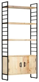 vidaXL 4-poschodová knižnica 80x30x180 cm mangovníkový masív-