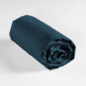 Modrá napínacia bavlnená plachta 180x200 cm Lina – douceur d'intérieur