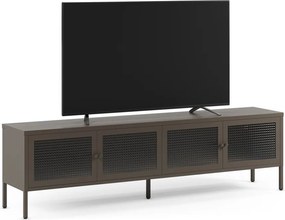 Sivý kovový TV stolík 160x50x35 cm Layna – Marckeric