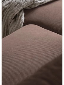 Hnedá menčestrová rozkladacia rohová pohovka (ľavý roh) Lofty Lilly – Miuform