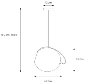 Lucide 25405/30/65 - Luster na lanku JAZZLYNN 1xE27/60W/230V pr. 30 cm