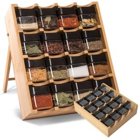 Bambusový stojan na korenie LADER hnedý