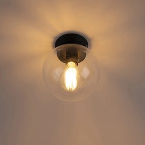 Art Deco stropné svietidlo čierne - Pallon