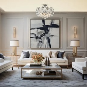 Brilagi - Prisadený luster CRYSTAL 6xE14/60W/230V lesklý chróm