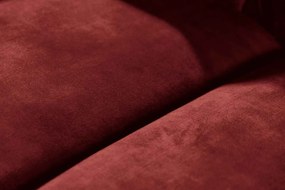Dizajnová trojsedačka Chesterfield 205 cm červený zamat