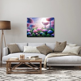 Obraz - Huby pri splne, grafika (70x50 cm)
