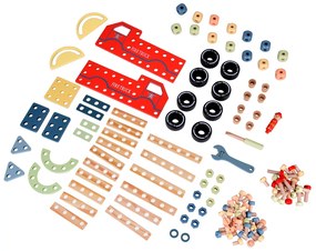 Drevená stavebnica Blocks Build Auto Towers 129 ks Jokomisiada ZA5381