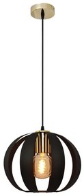Luster na lanku NEWTON 1xE27/15W/230V čierna/zlatá