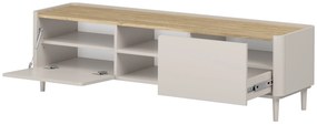 TV stolík Elivo 170 cm na nožičkách - kašmír / olejovaný dub