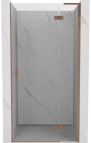Mexen Mist-H L, 1-krídlové sprchové dvere pravé 70 cm, číre sklo, medený matný profil, 8A5L-070-000-65-00-P