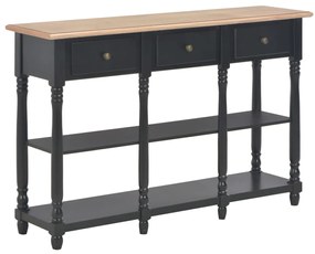 Konzolový stolík čierny 110x30x76 cm kompozitné drevo 354327