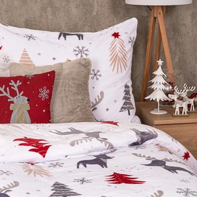 4Home Obliečky Cute reindeer mikroflanel, 140 x 220 cm, 70 x 90 cm