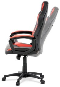 Autronic -  Herná stolička KA-Y209 RED, červená a čierna ekokoža