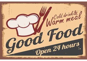 Ceduľa Good Food - Open 24 hours