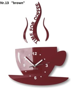 Nástenné hodiny Time for coffee modrá
