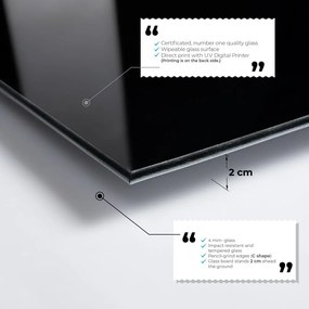 Sklenený obraz 100x70 cm Dark Marble - Wallity