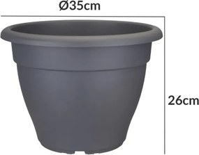 Květináč Burns 35x26 cm antracitový