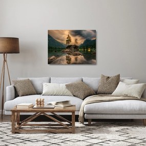 Krásny sklenený obraz krajiny (70x50 cm)
