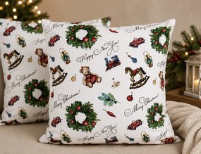 INTERMEDIC SK Obliečka na vankúš Christmas Teddy 40x40 cm – 1+1 ZADARMO