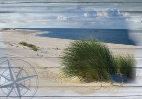 Fototapeta - Obraz pláže - imitácia dosky (152,5x104 cm)