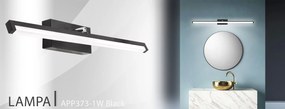 Toolight Toolight, LED kúpeľňové svietidlo nad zrkadlo 12W 50CM APP373-1W, čierna, OSW-05003