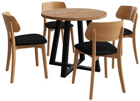 Jedálenská zostava Jasmad wotan/čierna