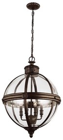 Feiss FE-ADAMS-4P-BRZ - Luster na reťazi ADAMS 4xE14/60W/230V bronzová