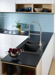 Hansgrohe S51, vstavaný drez 180/450, čierny grafit, HAN-43315170