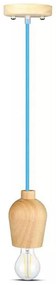 Luster na lanku 1xE27/60W/230V modrá