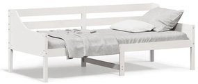 Denná posteľ biela 100x200 cm borovicový masív 842835