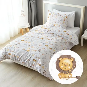 Biante Detské bavlnené posteľné obliečky Sandra SA-439 Znamenia zverokruhu Predĺžené 140x220 a 70x90 cm